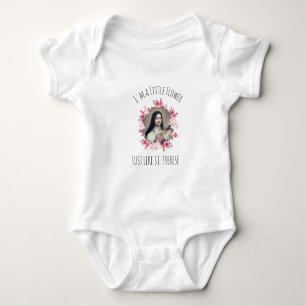 Religious Girl Baby St. Therese Pink Roses Strampler