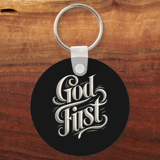 Religious God First Faith Based New Believer Cloth Schlüsselanhänger (Vorderseite)