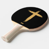 Religious Gold Cross Tischtennis Schläger (Vorderseite)