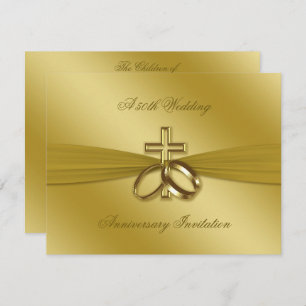 Religious Golden 50. Hochzeitstag Einladung
