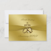 Religious Golden 50. Hochzeitstag UAWG RSVP Karte (Vorderseite)
