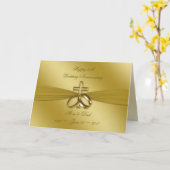 Religious Golden 50. Wedding Anniversary Card Karte (Gelbe Blume)