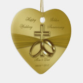 Religious Golden 50. Wedding Anniversary Ornament (Rechts)