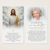 Religious Hail Mary Prayer Jesus Funeral Card (Vorne & Hinten)