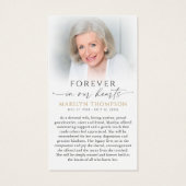 Religious Hail Mary Prayer Jesus Funeral Card (Rückseite)