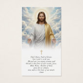 Religious Hail Mary Prayer Jesus Funeral Card (Vorderseite)