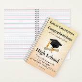 Religious High School Graduation Name Starburst Notizblock (Innen)