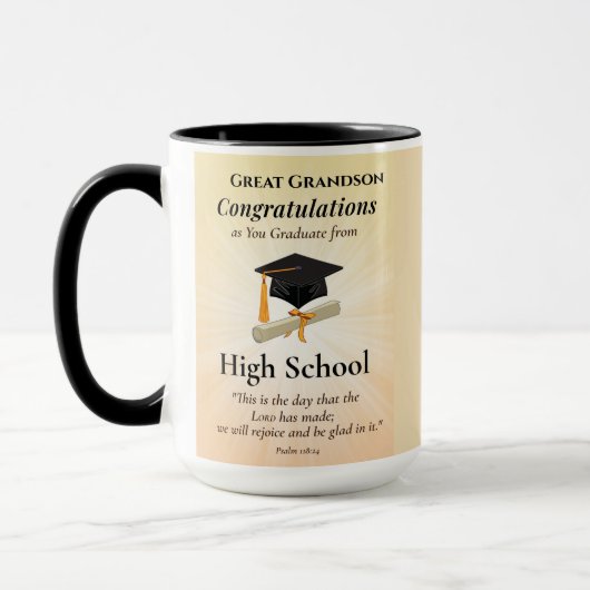 Religious High School Graduation Name Starburst Tasse (Links)