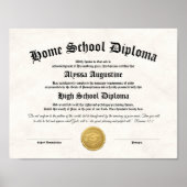 Religious Homeschool Diploma Poster (Vorne)