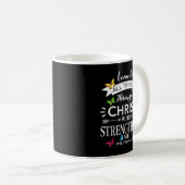 Religious I Can Do All Things Through Christ Butte Kaffeetasse (VorderseiteRechts)