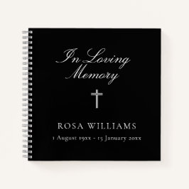 Religious in Loving Memory Funeral Gästebuch Notizblock