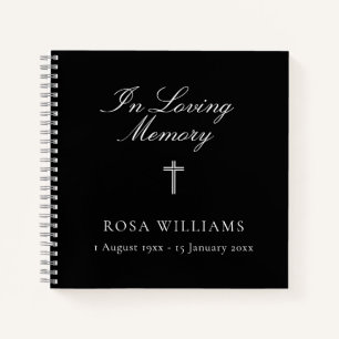 Religious in Loving Memory Funeral Gästebuch Notizblock
