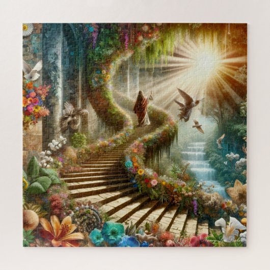 Religious Jesus Ascend to Paradise Puzzle (Horizontal)