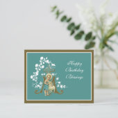 Religious Jesus Lamb Floral Elegant Karte (Stehend Vorderseite)