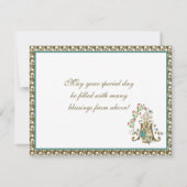 Religious Jesus Lamb Floral Elegant Karte (Rückseite)