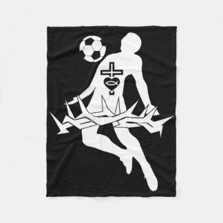 Religious Jesus Soccer Christ God Soccer  Fleecedecke