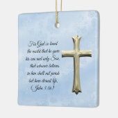 Religious John 3:16 Bible Verse Ornament (Links)