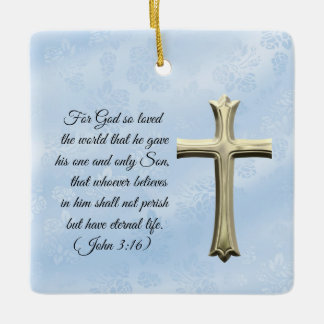 Religious John 3:16 Bible Verse Ornament
