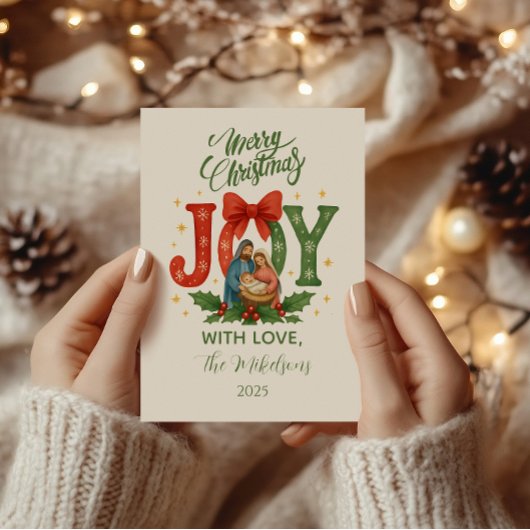 Religious Nativity Christmas Feiertagskarte