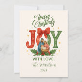 Religious Nativity Christmas Feiertagskarte (Vorderseite)