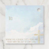 Religious Nativity Holiday Gift Tag  Geschenkanhänger (Rückseite)