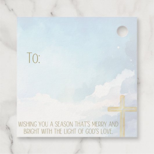 Religious Nativity Holiday Gift Tag  Geschenkanhänger (Rückseite)