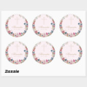 Religious Pretty Field Flowers Gold Color Runder Aufkleber (Blatt)