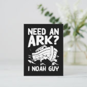 Religious Pun Christian Noah Ark Postkarte (Stehend Vorderseite)