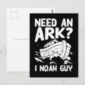 Religious Pun Christian Noah Ark Postkarte (Vorne/Hinten)