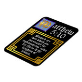 Religious Quote Matthew 5 Gold Illuminated Letter Magnet (Linke Seite)