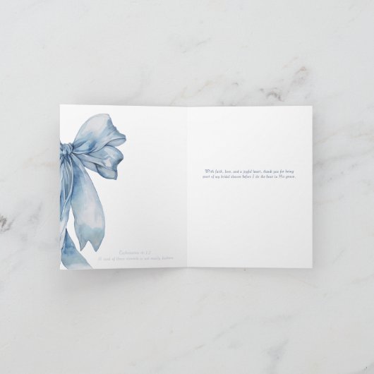 Religious She's bindet den Knoten Danke Karten (Innenseite)