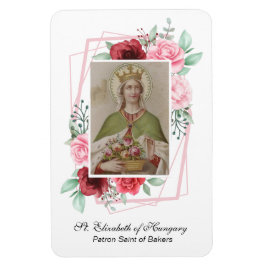 Religious St. Elisabeth of Hungary Patron Bakers Magnet