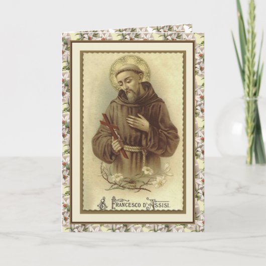 Religious St. Francis Assisi Peace Prayer Karte (Vorderseite)