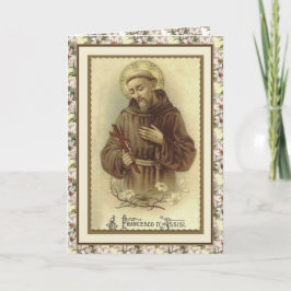 Religious St. Francis Assisi Peace Prayer Karte