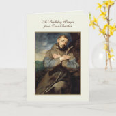 Religious St. Francis Katholic Brother Birthday Karte (Gelbe Blume)