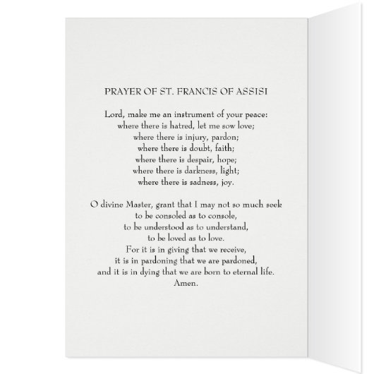 Religious St. Francis Saint of Animals (Innen (Links))