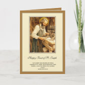 Religious St. Joseph Feast Catholic Prayer Card Karte (Vorderseite)