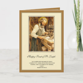 Religious St. Joseph Feast Catholic Prayer Card Karte