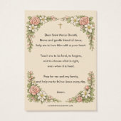 Religious St. Maria Goretti Prayer Floral (Rückseite)