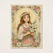 Religious St. Maria Goretti Prayer Floral (Vorderseite)