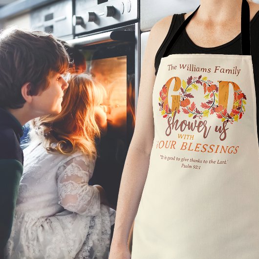 Religious Thanksgiving Dinner Faith Bible Quote Schürze