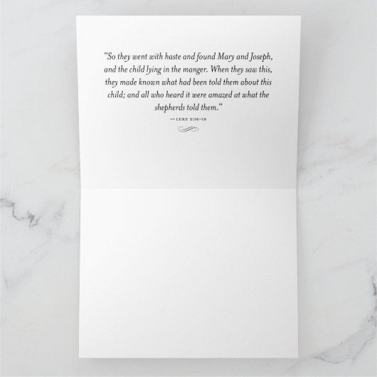 Religious Themed Christmas Card Karte (Innenseite)