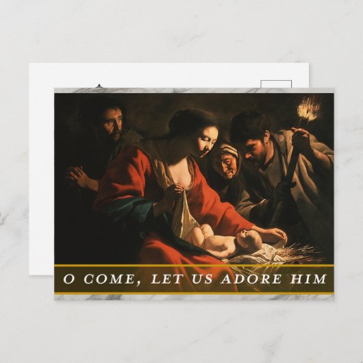 Religious Themed Christmas Card Postkarte (Vorne/Hinten)