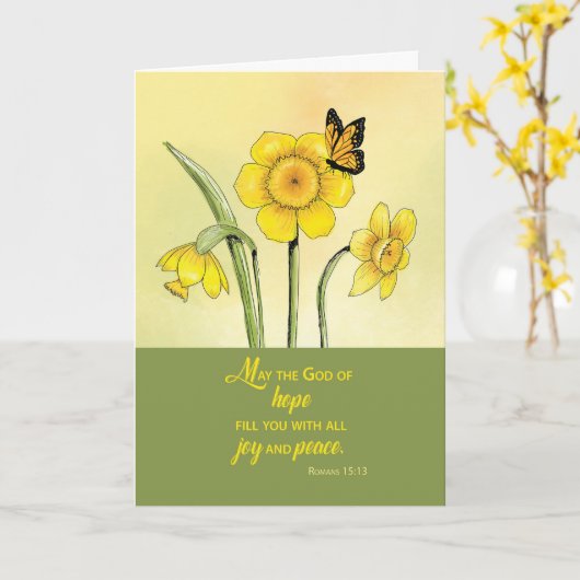 Religious Thinking you Scripture Segen Karte (Gelbe Blume)