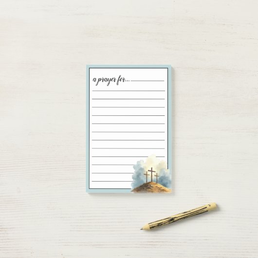 Religious Three Crosses War Room Prayer Post-it Klebezettel (Auf Schreibtisch)