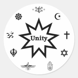 Religious Unity Decal Runder Aufkleber