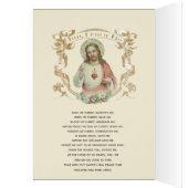 Religious Vintage Sacred Heart of Jesus Prayer (Innen (Links))