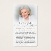 Religious Virgin Mary Cross Funeral Prayer Card (Rückseite)