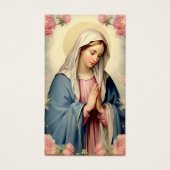 Religious Virgin Mary Cross Photo Prayer Card (Vorderseite)