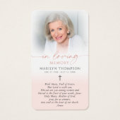 Religious Virgin Mary Cross Prayer Card (Rückseite)